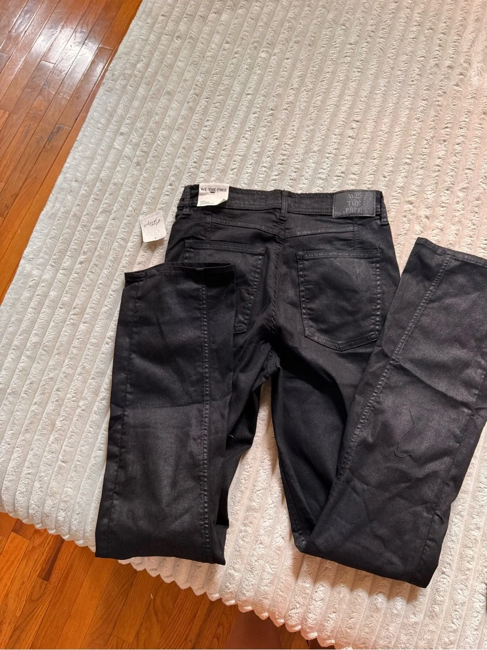 Nwt $128 Free People We The Free Xena Coated Straight Jeans Size 28